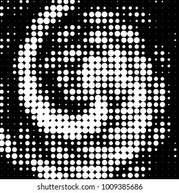 Spotted black and white grunge vector line background. Abstract halftone illustration background. Grunge grid polka dot background pattern
