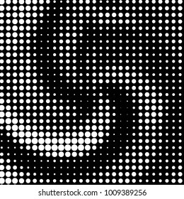 Spotted black and white grunge vector line background. Abstract halftone illustration background. Grunge grid polka dot background pattern
