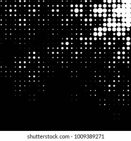 Spotted black and white grunge vector line background. Abstract halftone illustration background. Grunge grid polka dot background pattern
