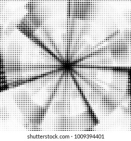 Spotted black and white grunge vector line background. Abstract halftone illustration background. Grunge grid polka dot background pattern
