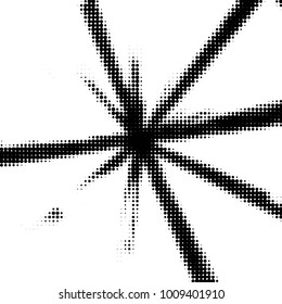 Spotted black and white grunge vector line background. Abstract halftone illustration background. Grunge grid polka dot background pattern

