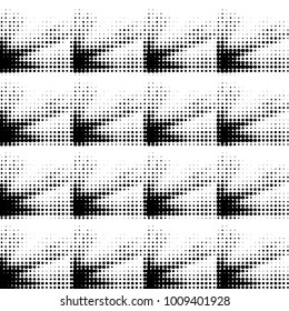 Spotted black and white grunge vector line background. Abstract halftone illustration background. Grunge grid polka dot background pattern

