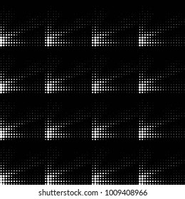 Spotted black and white grunge vector line background. Abstract halftone illustration background. Grunge grid polka dot background pattern
