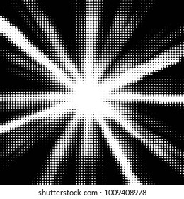 Spotted black and white grunge vector line background. Abstract halftone illustration background. Grunge grid polka dot background pattern
