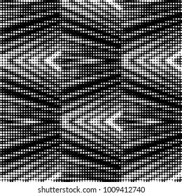 Spotted black and white grunge vector line background. Abstract halftone illustration background. Grunge grid polka dot background pattern
