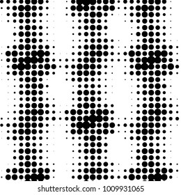 Spotted black and white grunge vector line background. Abstract halftone illustration background. Grunge grid polka dot background pattern
