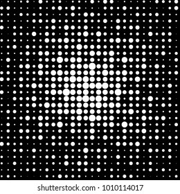 Spotted black and white grunge vector line background. Abstract halftone illustration background. Grunge grid polka dot background pattern
