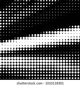 Spotted black and white grunge vector line background. Abstract halftone illustration background. Grunge grid polka dot background pattern
