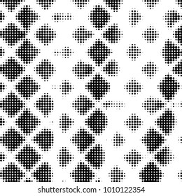 Spotted black and white grunge vector line background. Abstract halftone illustration background. Grunge grid polka dot background pattern
