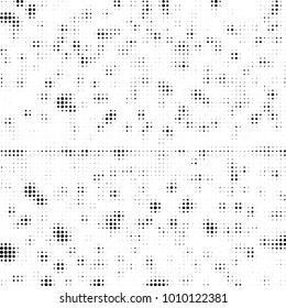 Spotted black and white grunge vector line background. Abstract halftone illustration background. Grunge grid polka dot background pattern
