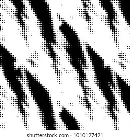 Spotted black and white grunge vector line background. Abstract halftone illustration background. Grunge grid polka dot background pattern
