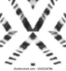 Spotted black and white grunge vector line background. Abstract halftone illustration background. Grunge grid polka dot background pattern
