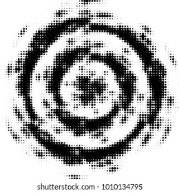 Spotted black and white grunge vector line background. Abstract halftone illustration background. Grunge grid polka dot background pattern

