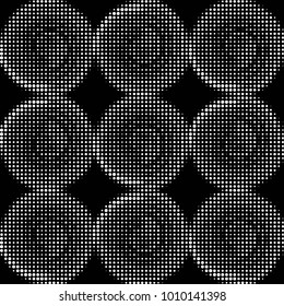 Spotted black and white grunge vector line background. Abstract halftone illustration background. Grunge grid polka dot background pattern
