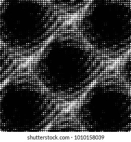 Spotted black and white grunge vector line background. Abstract halftone illustration background. Grunge grid polka dot background pattern
