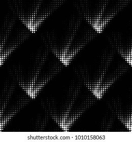 Spotted black and white grunge vector line background. Abstract halftone illustration background. Grunge grid polka dot background pattern
