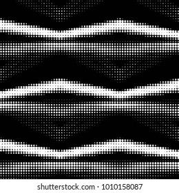 Spotted black and white grunge vector line background. Abstract halftone illustration background. Grunge grid polka dot background pattern

