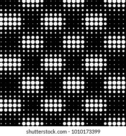Spotted black and white grunge vector line background. Abstract halftone illustration background. Grunge grid polka dot background pattern
