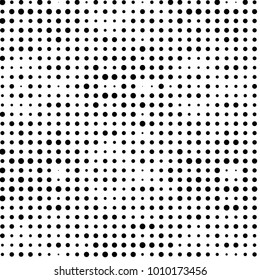 Spotted black and white grunge vector line background. Abstract halftone illustration background. Grunge grid polka dot background pattern

