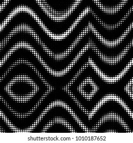 Spotted black and white grunge vector line background. Abstract halftone illustration background. Grunge grid polka dot background pattern
