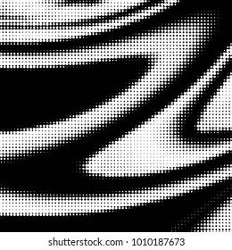 Spotted black and white grunge vector line background. Abstract halftone illustration background. Grunge grid polka dot background pattern
