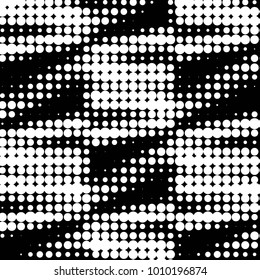 Spotted black and white grunge vector line background. Abstract halftone illustration background. Grunge grid polka dot background pattern
