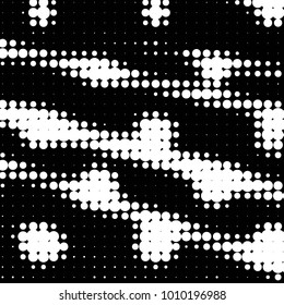 Spotted black and white grunge vector line background. Abstract halftone illustration background. Grunge grid polka dot background pattern
