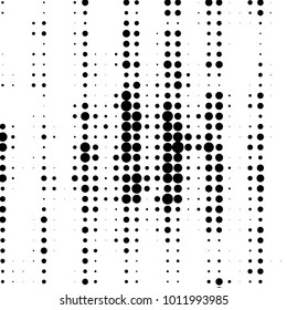 Spotted black and white grunge vector line background. Abstract halftone illustration background. Grunge grid polka dot background pattern
