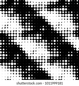 Spotted black and white grunge vector line background. Abstract halftone illustration background. Grunge grid polka dot background pattern
