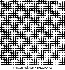 Spotted black and white grunge vector line background. Abstract halftone illustration background. Grunge grid polka dot background pattern
