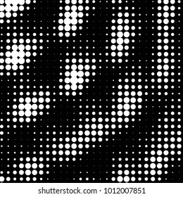 Spotted black and white grunge vector line background. Abstract halftone illustration background. Grunge grid polka dot background pattern
