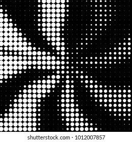 Spotted black and white grunge vector line background. Abstract halftone illustration background. Grunge grid polka dot background pattern
