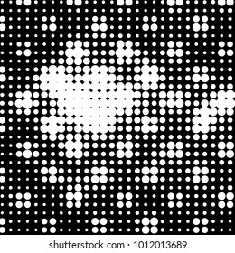 Spotted black and white grunge vector line background. Abstract halftone illustration background. Grunge grid polka dot background pattern
