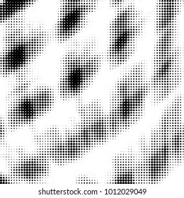 Spotted black and white grunge vector line background. Abstract halftone illustration background. Grunge grid polka dot background pattern
