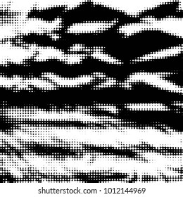 Spotted black and white grunge vector line background. Abstract halftone illustration background. Grunge grid polka dot background pattern
