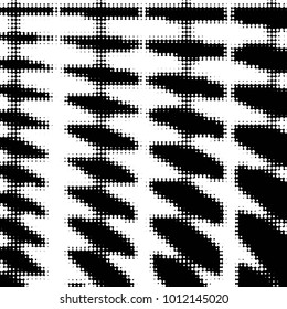 Spotted black and white grunge vector line background. Abstract halftone illustration background. Grunge grid polka dot background pattern
