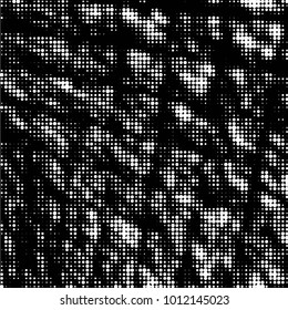 Spotted black and white grunge vector line background. Abstract halftone illustration background. Grunge grid polka dot background pattern
