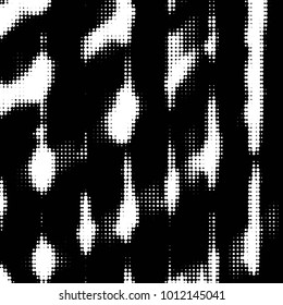 Spotted black and white grunge vector line background. Abstract halftone illustration background. Grunge grid polka dot background pattern
