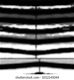 Spotted black and white grunge vector line background. Abstract halftone illustration background. Grunge grid polka dot background pattern
