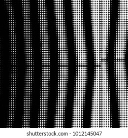 Spotted black and white grunge vector line background. Abstract halftone illustration background. Grunge grid polka dot background pattern
