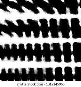 Spotted black and white grunge vector line background. Abstract halftone illustration background. Grunge grid polka dot background pattern
