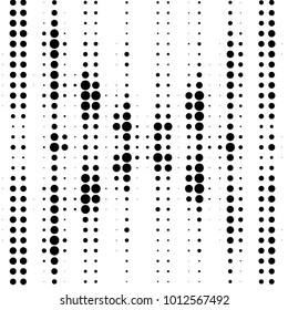Spotted black and white grunge vector line background. Abstract halftone illustration background. Grunge grid polka dot background pattern
