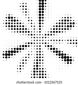 Spotted black and white grunge vector line background. Abstract halftone illustration background. Grunge grid polka dot background pattern
