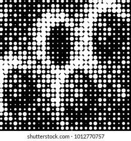 Spotted black and white grunge vector line background. Abstract halftone illustration background. Grunge grid polka dot background pattern
