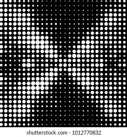 Spotted black and white grunge vector line background. Abstract halftone illustration background. Grunge grid polka dot background pattern
