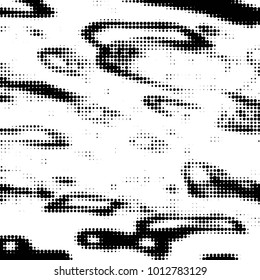 Spotted black and white grunge vector line background. Abstract halftone illustration background. Grunge grid polka dot background pattern
