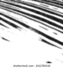 Spotted black and white grunge vector line background. Abstract halftone illustration background. Grunge grid polka dot background pattern
