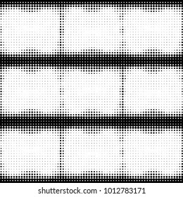 Spotted black and white grunge vector line background. Abstract halftone illustration background. Grunge grid polka dot background pattern
