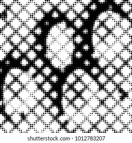 Spotted black and white grunge vector line background. Abstract halftone illustration background. Grunge grid polka dot background pattern
