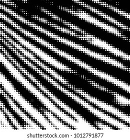 Spotted black and white grunge vector line background. Abstract halftone illustration background. Grunge grid polka dot background pattern
